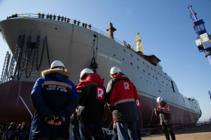 Спущен на воду головной российский супертраулер для Русской Рыбопромышленной Компании